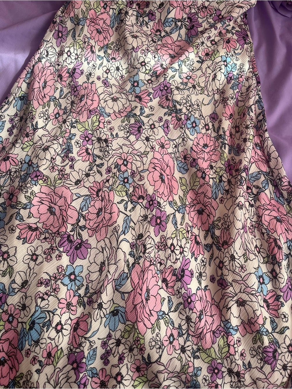 BCBGeneration Pink Floral V-Neck Short Sleeve Maxi Dress - Picture 7 of 8